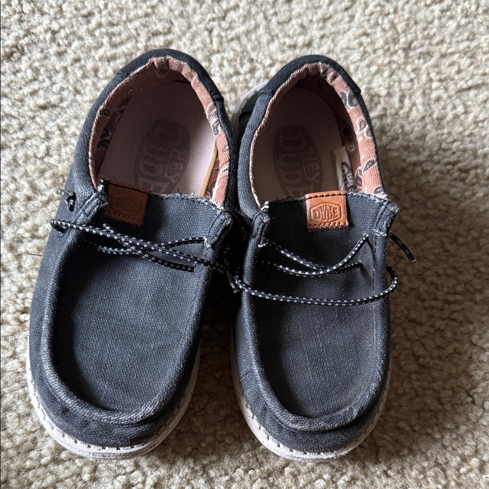 Hey Dude Kids Charcoal Moccasins